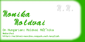 monika moldvai business card